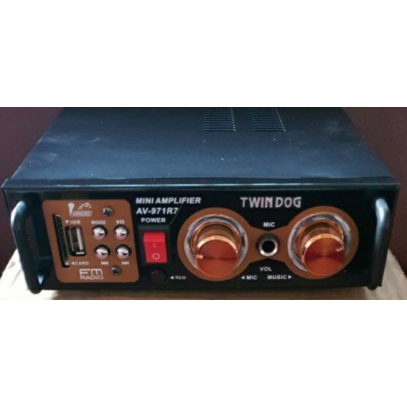 Twindog  , TD , AV 971R7 USB ,  Twin Dog   Ampli , Amply , Ampli power , Amplifier Remote