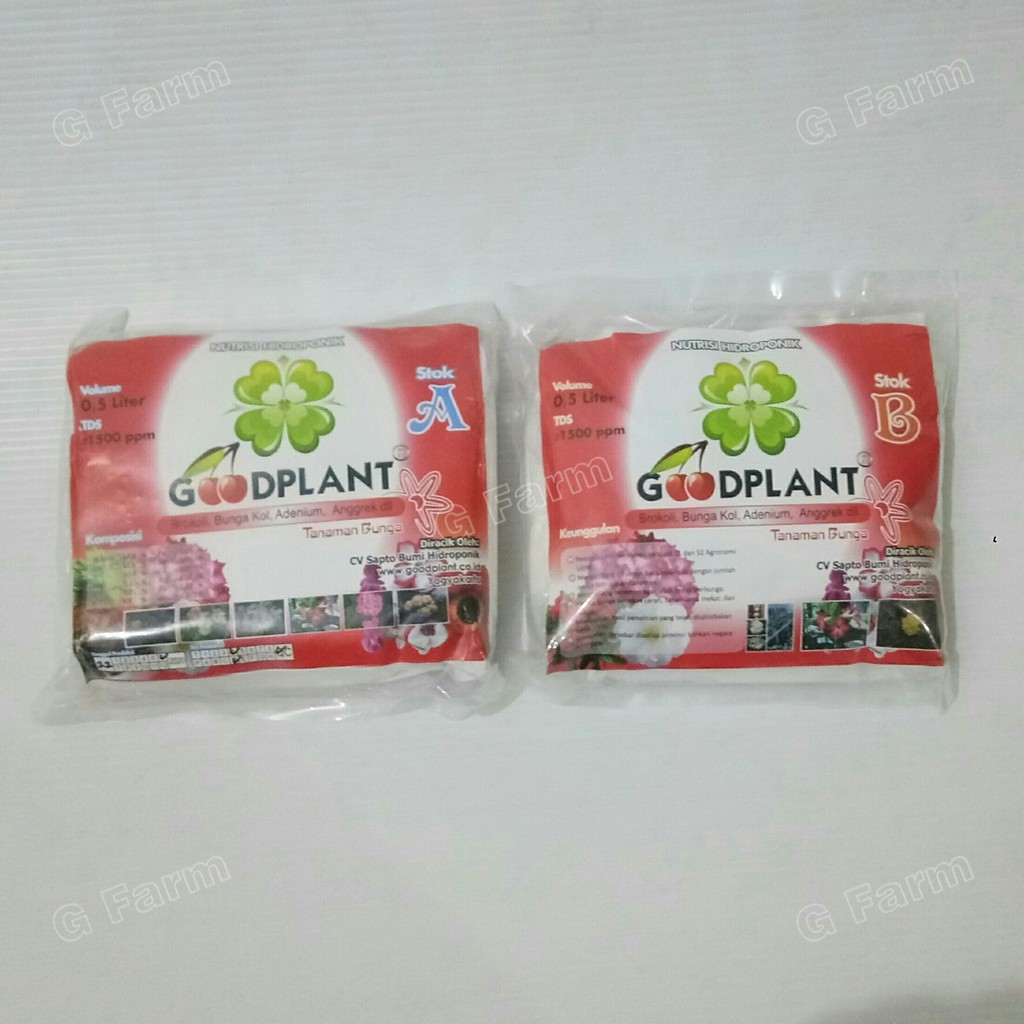 Nutrisi Pupuk Hidroponik AB Mix Tanaman Bunga Goodplant 500 ml
