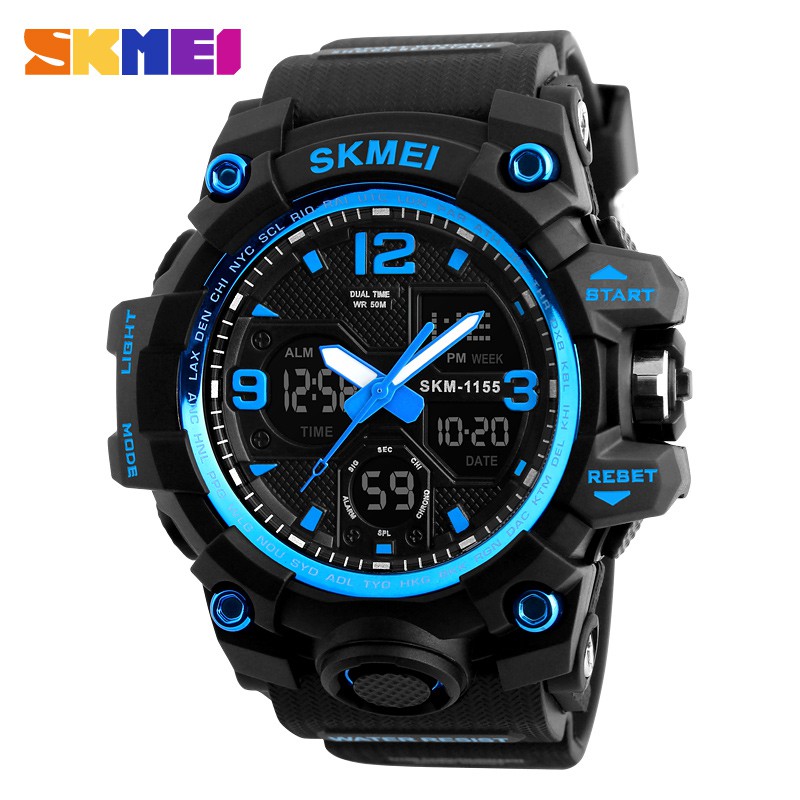 SKMEI 1155B Jam Tangan Pria Analog Digital Anti Air WATCHKITE WKOS