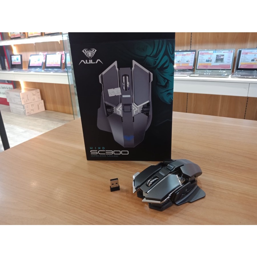 Gaming AULA SC300 GAMING MOUSE WIRELESS - GARANSI 1 TAHUN ORIGINAL