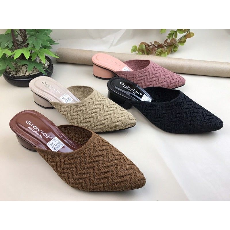 Sendal Hak wanita rajut  Gravici Ar.09