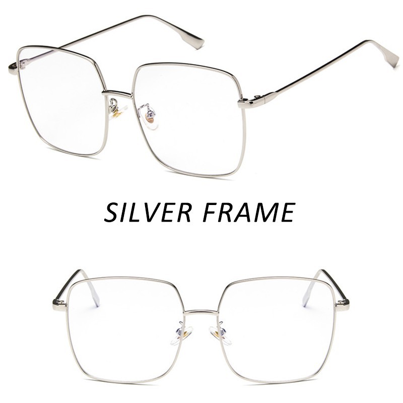 (YUZHU) Kacamata Korean Desgin Metal Frame Square Eyeglasses Pria dan Wanita Frame Kacamate Optik