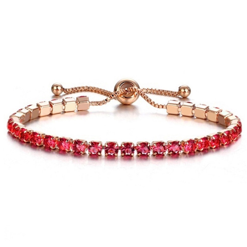 COD Gelang Titaniun Perak Berbentuk Hati Rantai Gelang Tangan Wanita Bunga Bintang Liontin Korea Fashion Gelang Wanita-Red