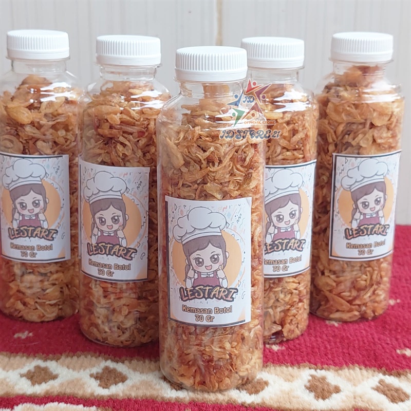 Bawang Goreng Lestari 70 Gr - Toples Tanpa Campur Tepung HALAL