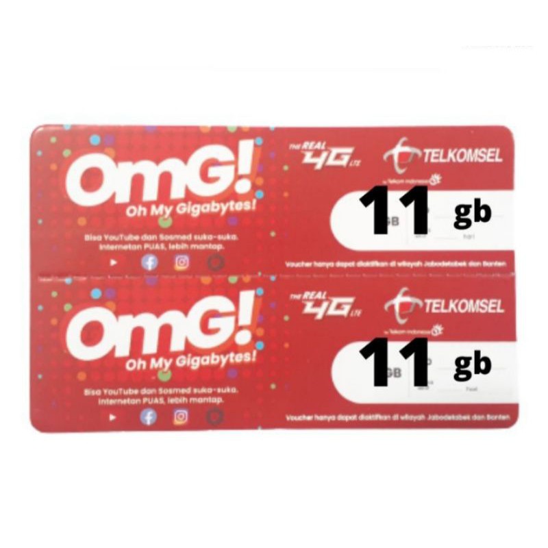 voucher telkomsel 11 GB JABOTABEK