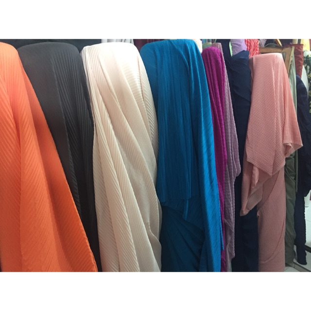 Bahan Kain Plisket Polos Shopee Indonesia