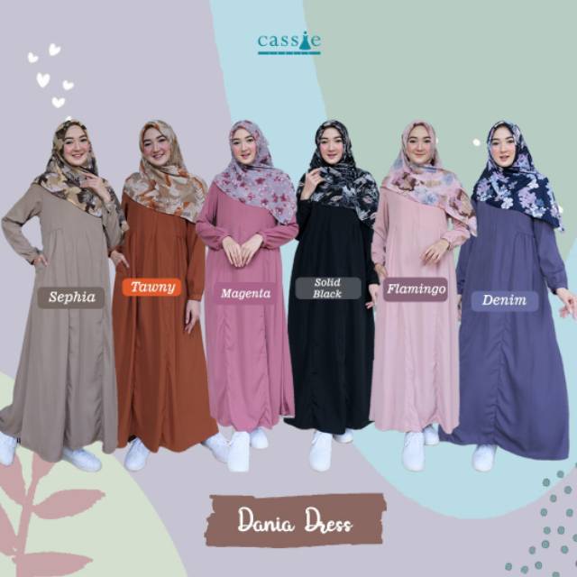 Gamis Polos DANIA DRESS BY CASSIE LABELS