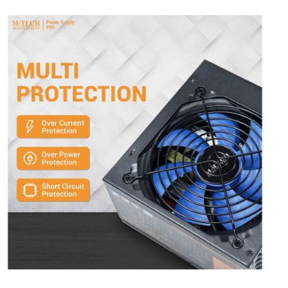 Power supply gaming m-tech 500 watt ATX 12cm fan p50 p-50 for computer - Psu Pc cpu 500w 120mm silent