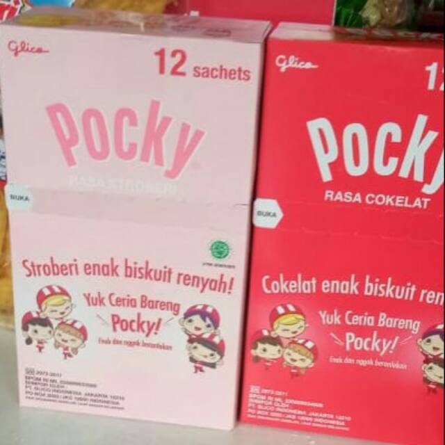 

Pocky single boks chocolate dan strawberry 12gr