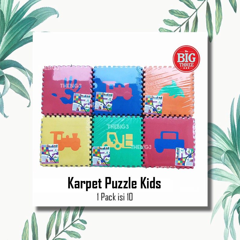 Karpet Puzzle Kids Evafoam 30x30  cm Tebal 1 cm Alas Lantai Playmat Anak Gambar dan Warna Polos TBT