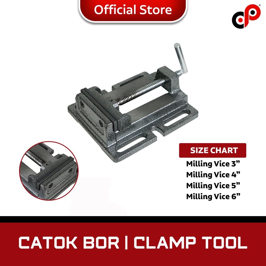 Catok Bor Duduk / Ragum Bor Duduk / Milling Vice | 3", 4", 5", 6" inch |