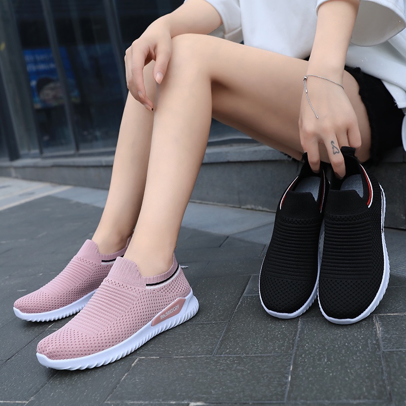 Sepatu Sneaker Wanita Import - Sneaker Slip-On Y2 Running Shoes - Sepatu Olaharaga Cewe Santai