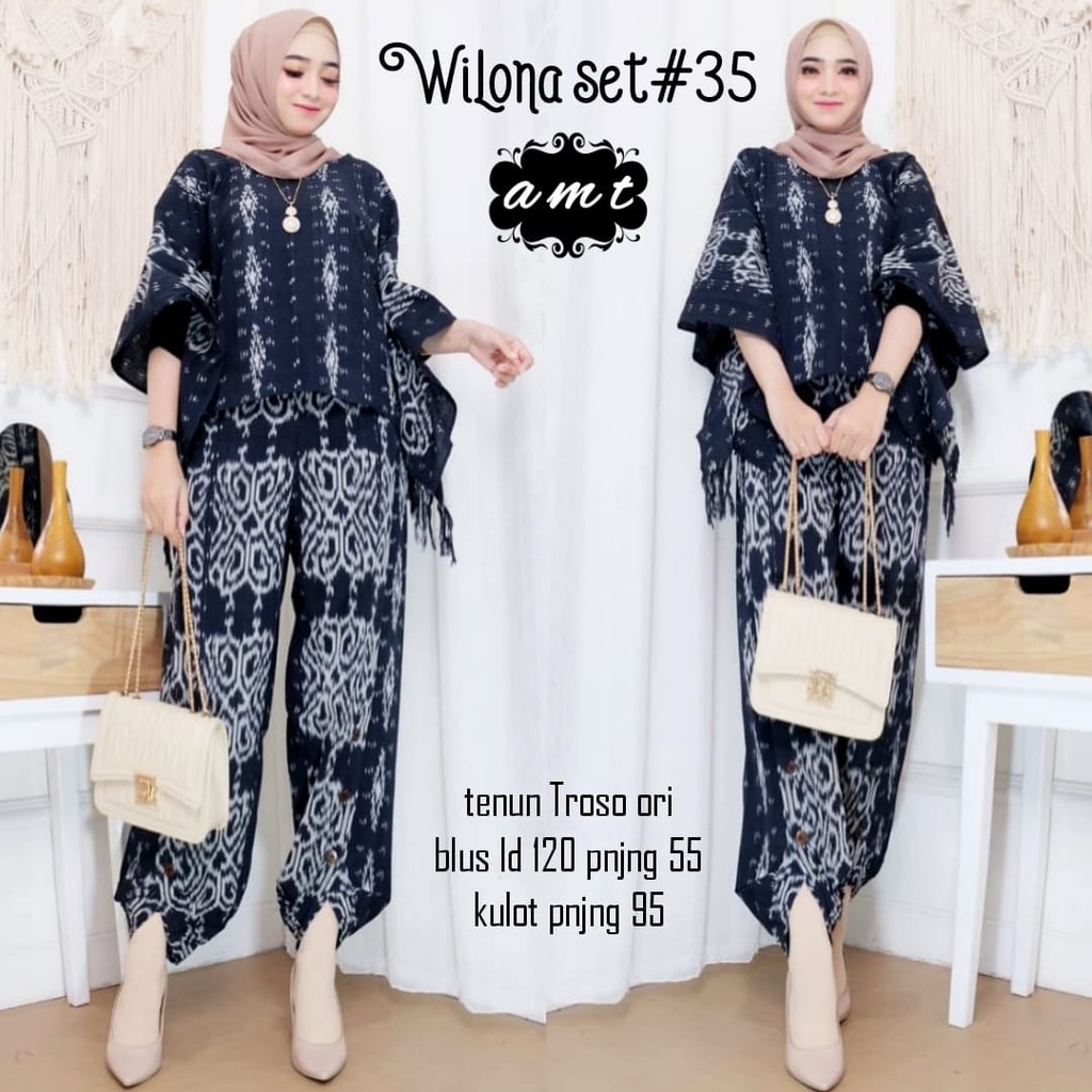 Atasan Bawahan Batik Set Tenun by Butik Batik Solo Bahan Tenun kode WILONA SET TENUN 4