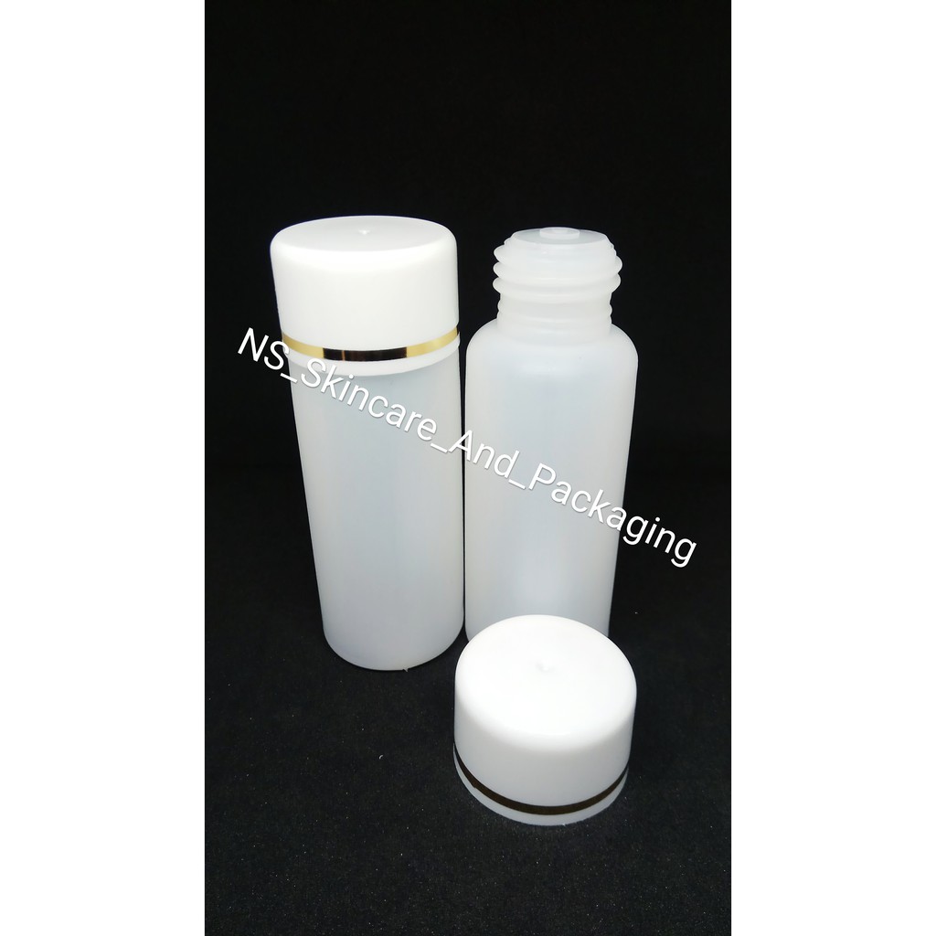 BOTOL YARDLEY 60 ML / BOTOL TONER / BOTOL SABUN 60ML NATURAL TUTUP PUTIH LIST GOLD