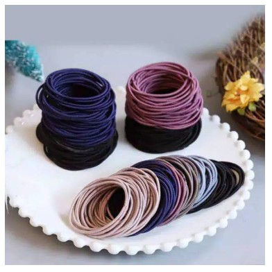 ✅COD Ikat Rambut Ponytail Korea / Karet Rambut / Kuncir Rambut Warna Warni-4