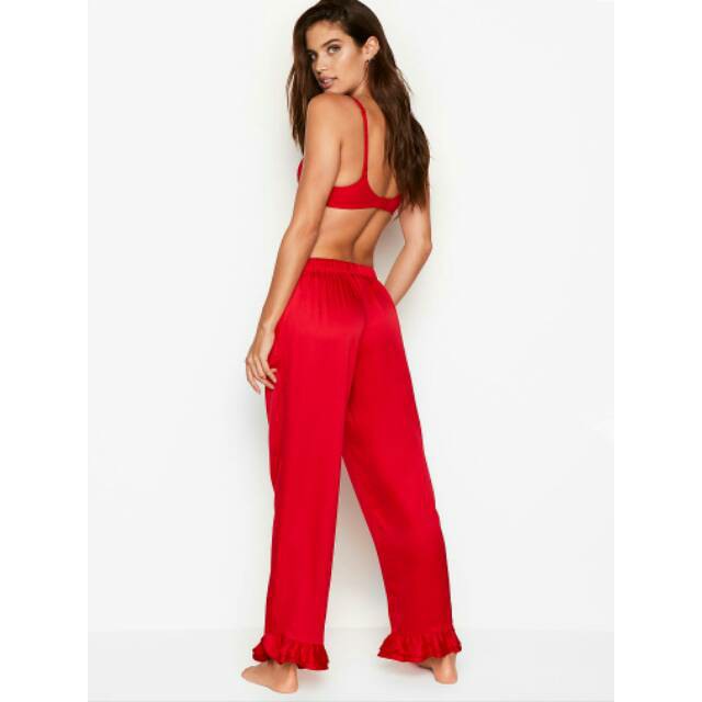 Victoria's Secret pajamas ruffle satin pants