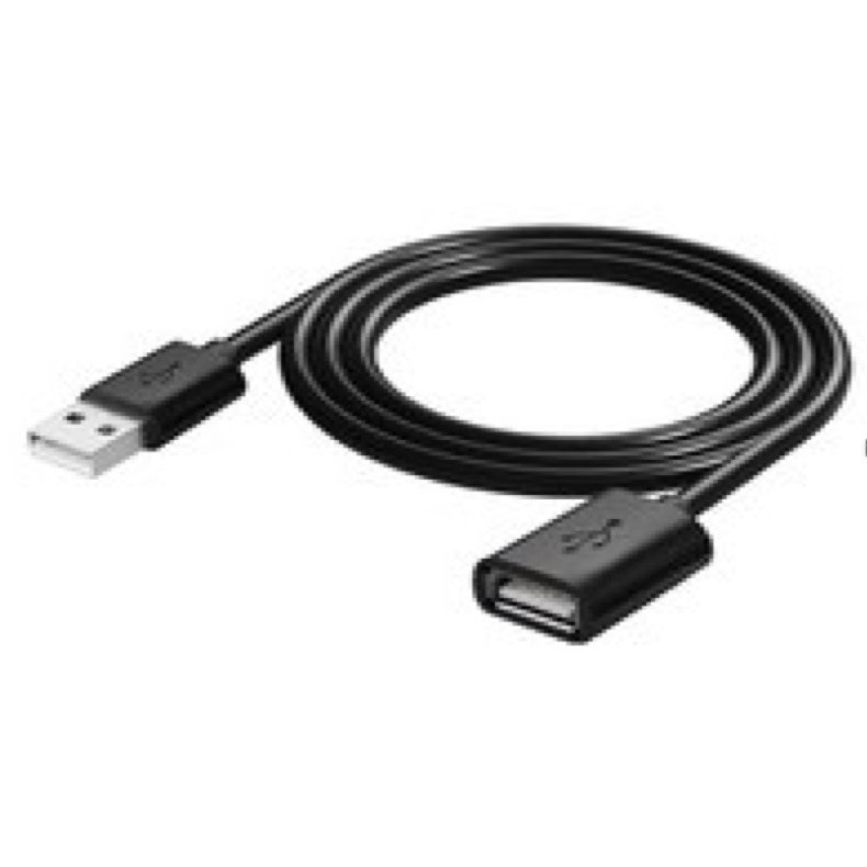 Kabel USB 2.0 Ekstension Male to Female 1 Meter - US208 - Black