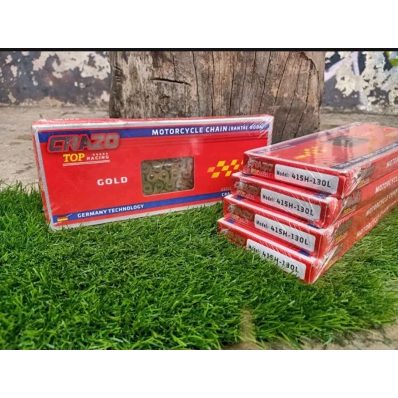 rantai czr model sss 415H 130L gold rantai motor herex drag racing road race rantai balap model sss 