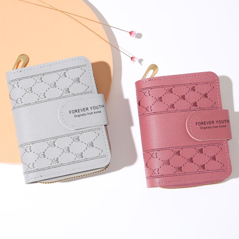 ♥TMALL88♥ Dompet Lipat Wanita Mini Fashion Korea motif love Dompet multifungsi wanita