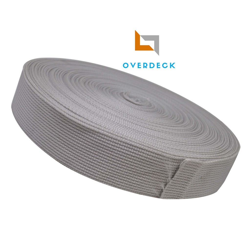 

5 METER TALI WEBBING TAS LT 3.8 CM TEBAL 1.30 MM BAHAN POLYPROPYLENE - LT 38 SILVER