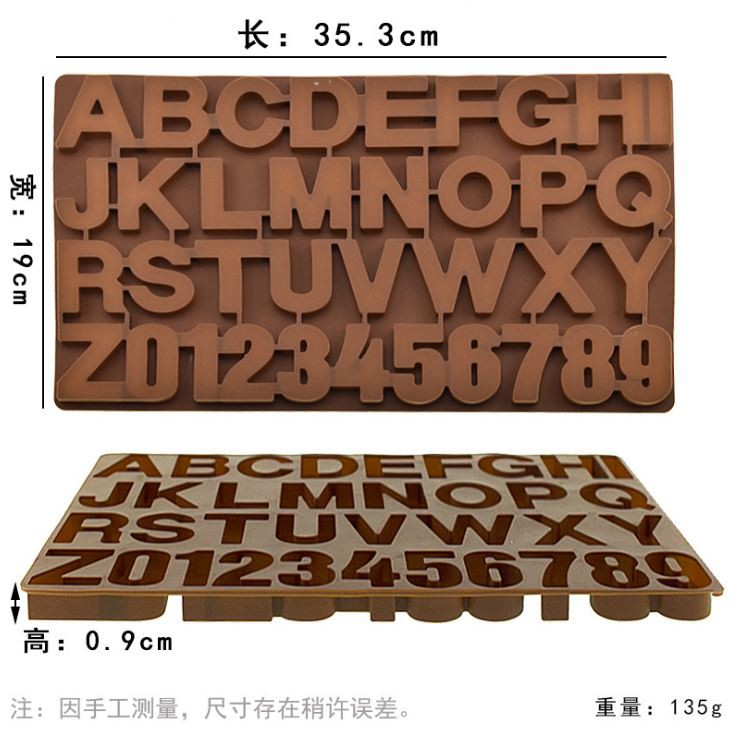 Cetakan Silicone Abjad ABCD puding es silikon alphabet Mold