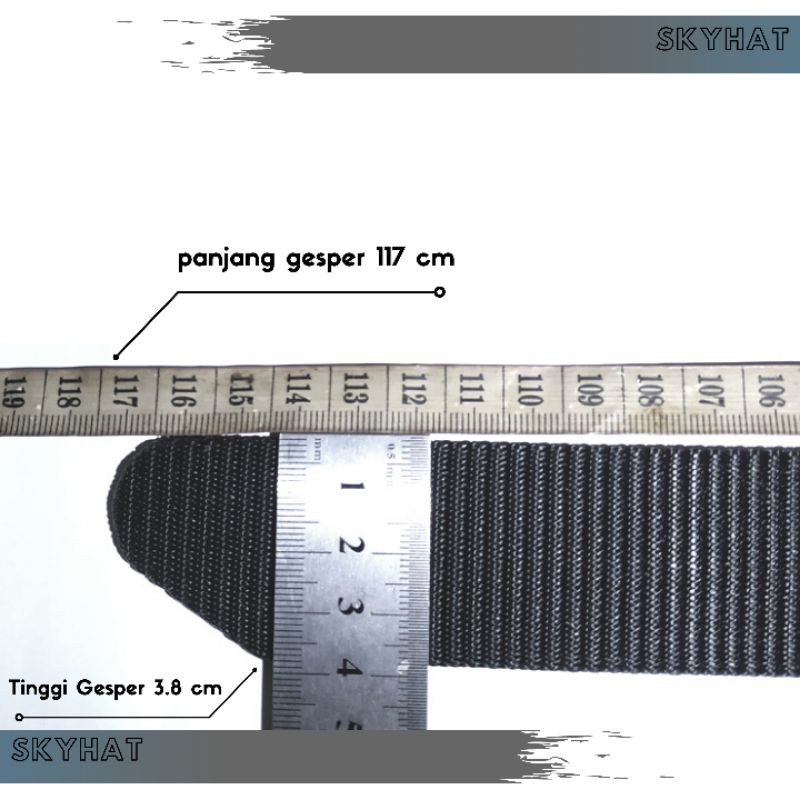 Ikat Pinggang Rel Pria Hitam / Gesper Kerja Pria Dove Anti Metal Detector / Gesper Sekolah