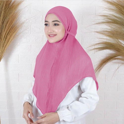 (PROMO) Bergo Full Plisket Diamond Premium / Jilbab Instan Bergo Maryam Plisket