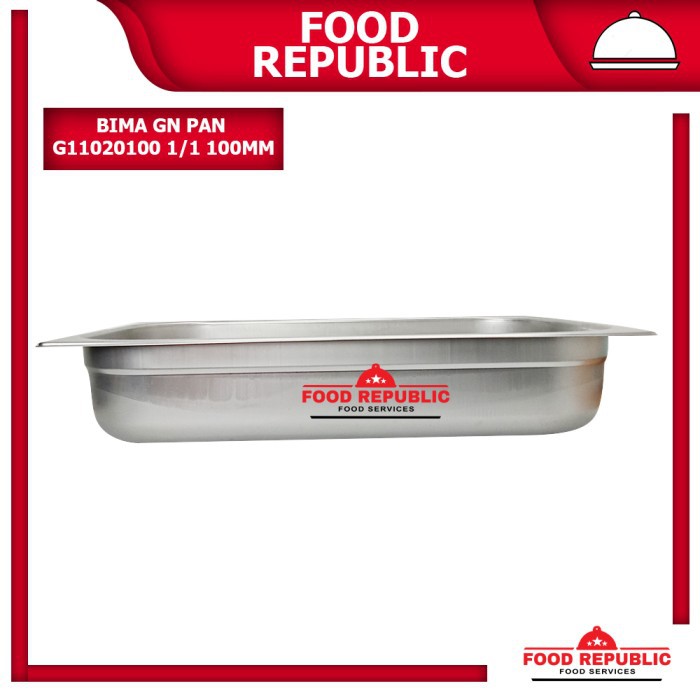 BIMA GASTRONOM FOOD PAN UKURAN 1/1 100mm - WADAH PRASMANAN STAINLESS