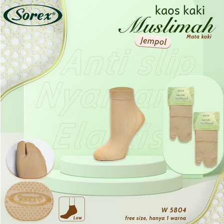 KAOS KAKI Muslimah Model JEMPOL / NON JEMPOL SOREX W 5804 W5801 W5802 W5803 W5805 W5806 W5809 - Women Sock for Muslimah Kaos Kaki Muslimah w5804