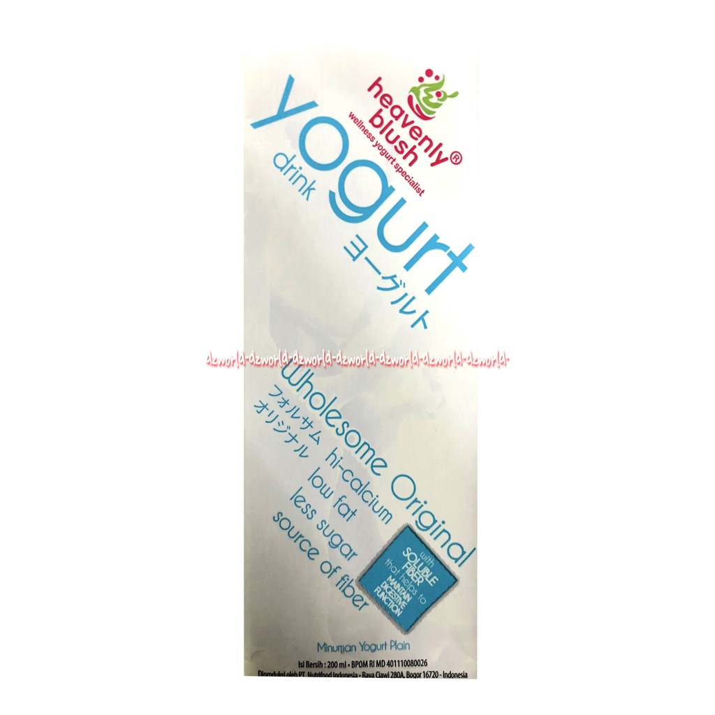 Heavenly Blush 125ml Yogurt Drink UHT Plain Wholesome Original Siap Minum