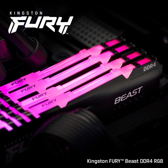 Ram Kingston Fury Beast RGB 32GB DDR4 3600Mhz KF436C18BBAK2/32