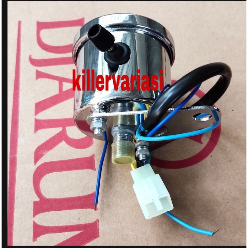 speedometer variasi motif bulat model jarum ada indikator lampu sen netral dan lampu jauh universal