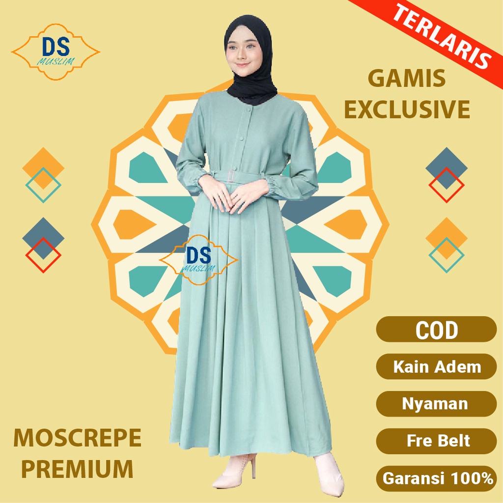 baju gamis muslim wanita remaja terbaru