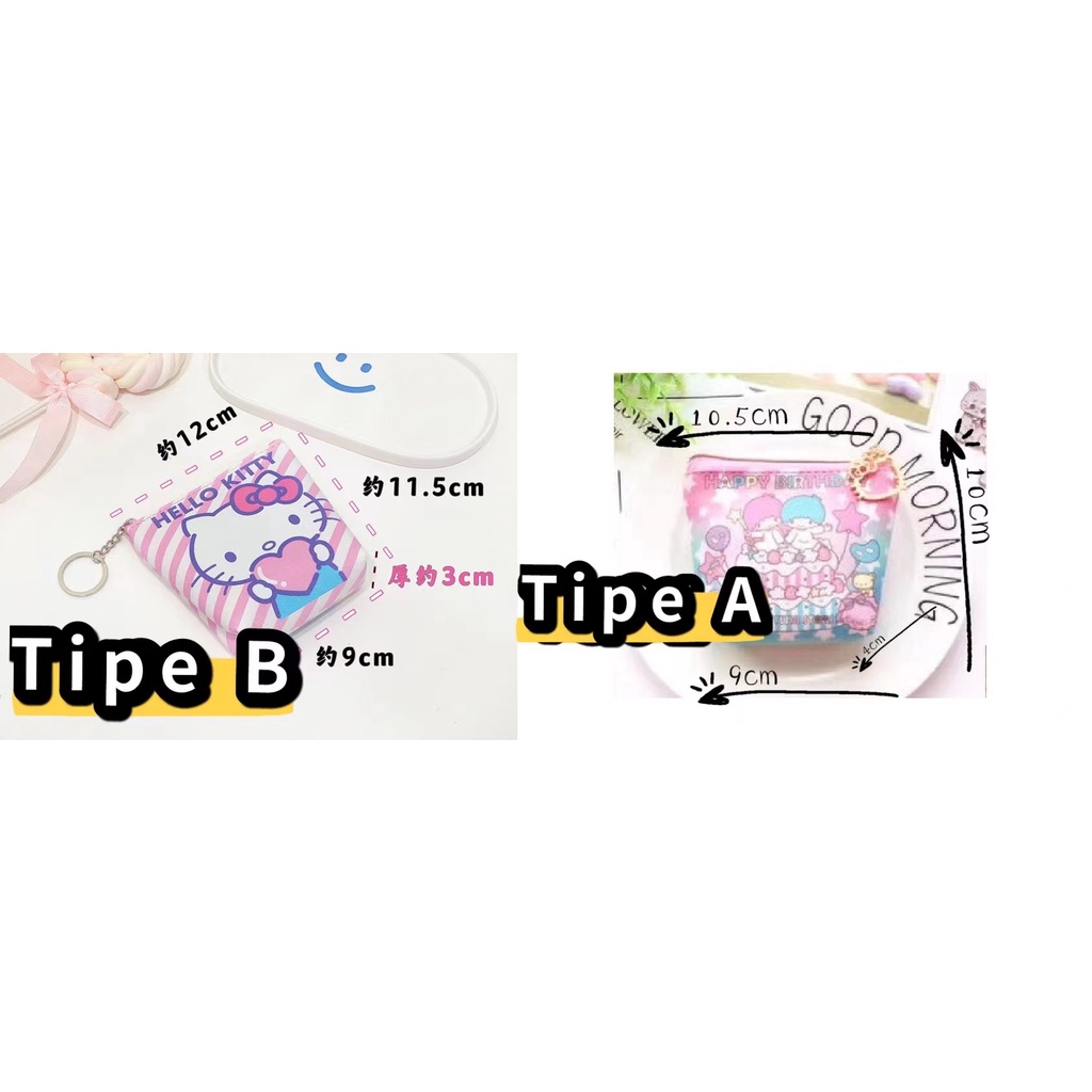 Dompet koin Hello kitty My Melody Anpanman Twin Star Doraemon - Coin Pouch Sanrio