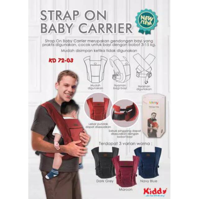 Kiddy Baby Carrier Strap On KD 72 03. SY0107 s1