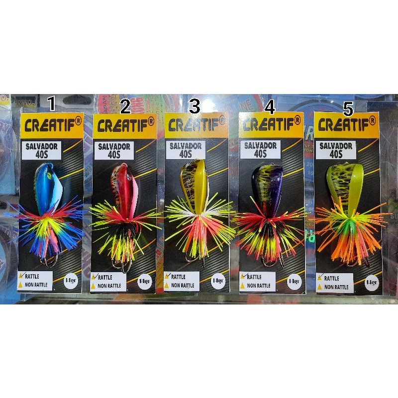 UMPAN CASTING JUMP FROG TRIANGLE CREATIF SALVADOR 40S Rattle Body