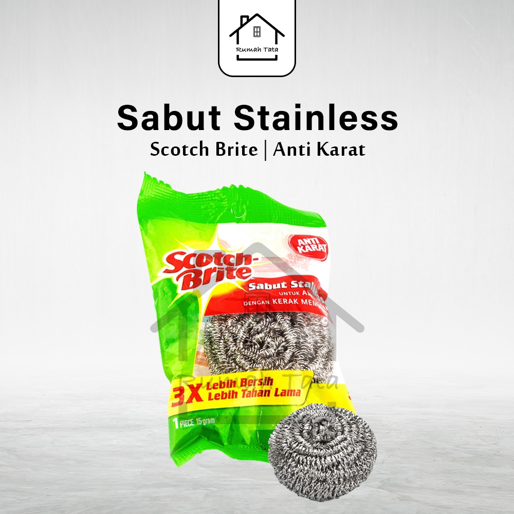 3M Scotch Brite Sabut Stainless Sabut Kawat Cuci Piring