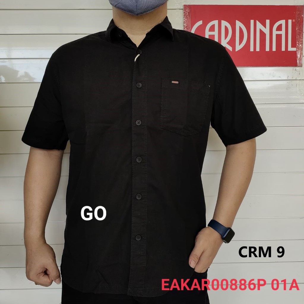 gof CRM CARDINAL KEMEJA CASUAL POLOS Pakaian Atasan Reguler Hem Original Lengan Pendek