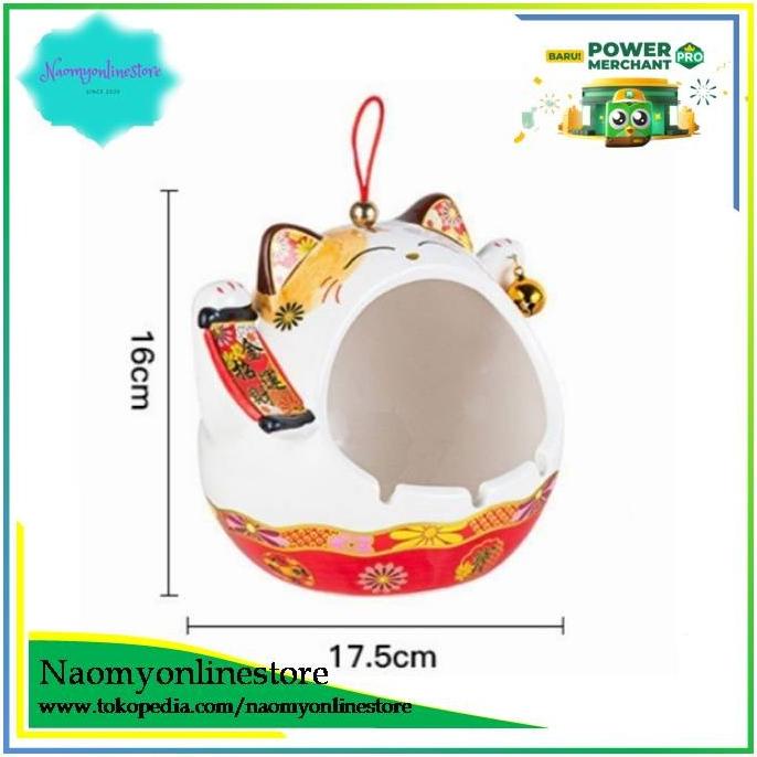 

Winso99 Tempat Perman Kucing Maneki Keramik Kado Imlek Candy Jar Tempat Kunci