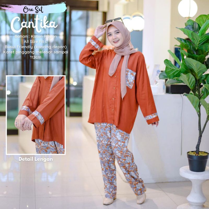 Piyama Dewasa Setelan Bahan Katun Rayon Premium Thalita One Set Adem Nyaman Dipakai | Bisa Cod