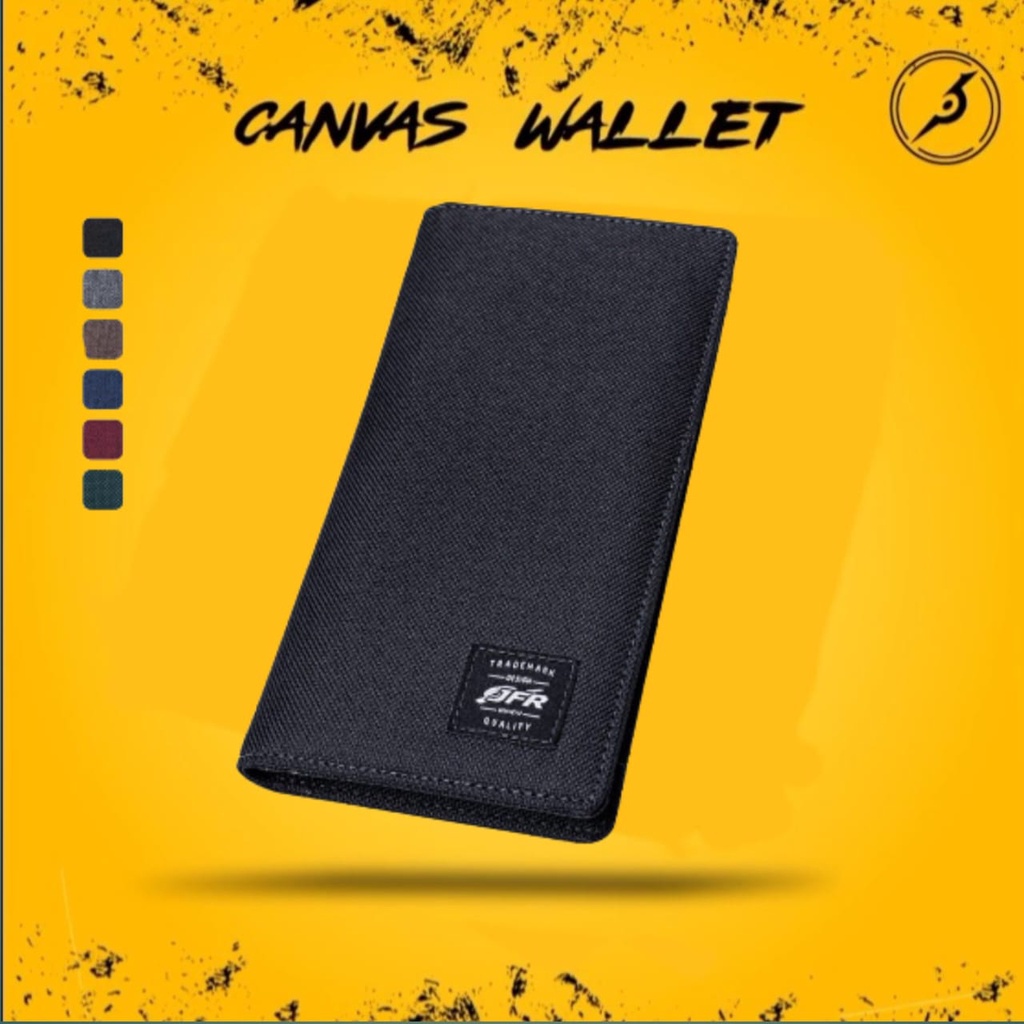 DOMPET PRIA PANJANG COWOK DOMPET LIPAT ORIGINAL BAHAN CANVAS JP12