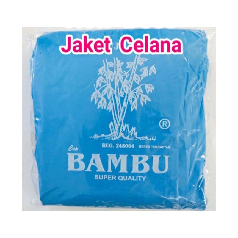 Jas Hujan Setelan ( atasan+celana) merek Bambu