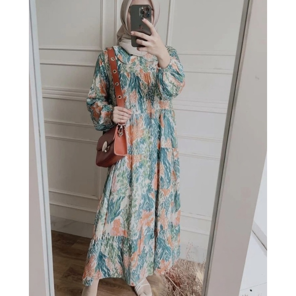 Dragee Emon Jumbo Mewah Baju Gamis Jeans Jumbo Terbaru 2021 / Gamis Levis Jeans wash Wanita Import B