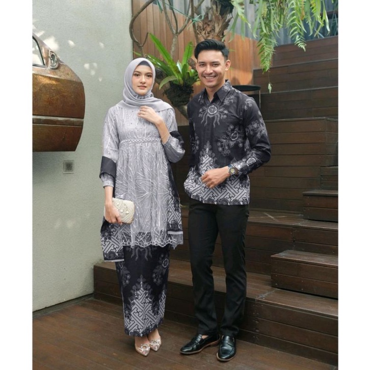 {NEW ARRIVAL} KEBAYA COUPLE BATIK MODERN - TUNIC BRUKAT KEBAYA OUTFIT KONDANGAN KEKINIAN - KEBAYA TUNANGAN LAMARAN WISUDA SERAGAM - TUNIK BROKAT BATIK COUPLE SERAGAMAN