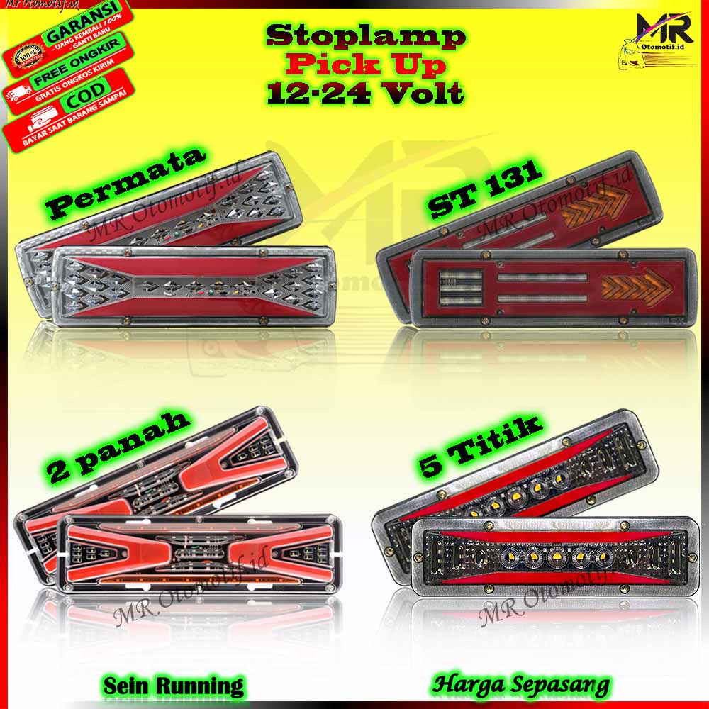 Lampu Rem Belakang Stop lamp LED ST-1225 Mobil Pickup L300 New Carry Futura Panther 12 Volt 30 Cm
