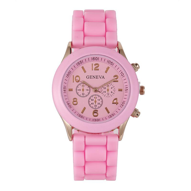 ✅ COD KUMA Jam Tangan Wanita Geneva Fashion Unisex Rubber Strap Quartz Layar Bulat