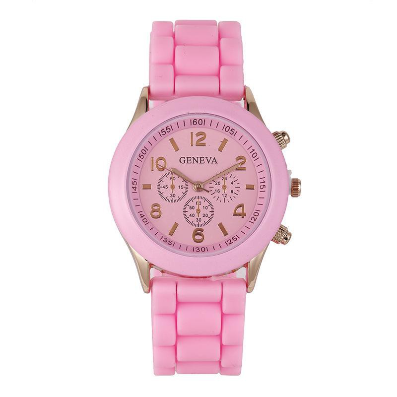 ✅ COD KUMA Jam Tangan Wanita Geneva Fashion Unisex Rubber Strap Quartz Layar Bulat