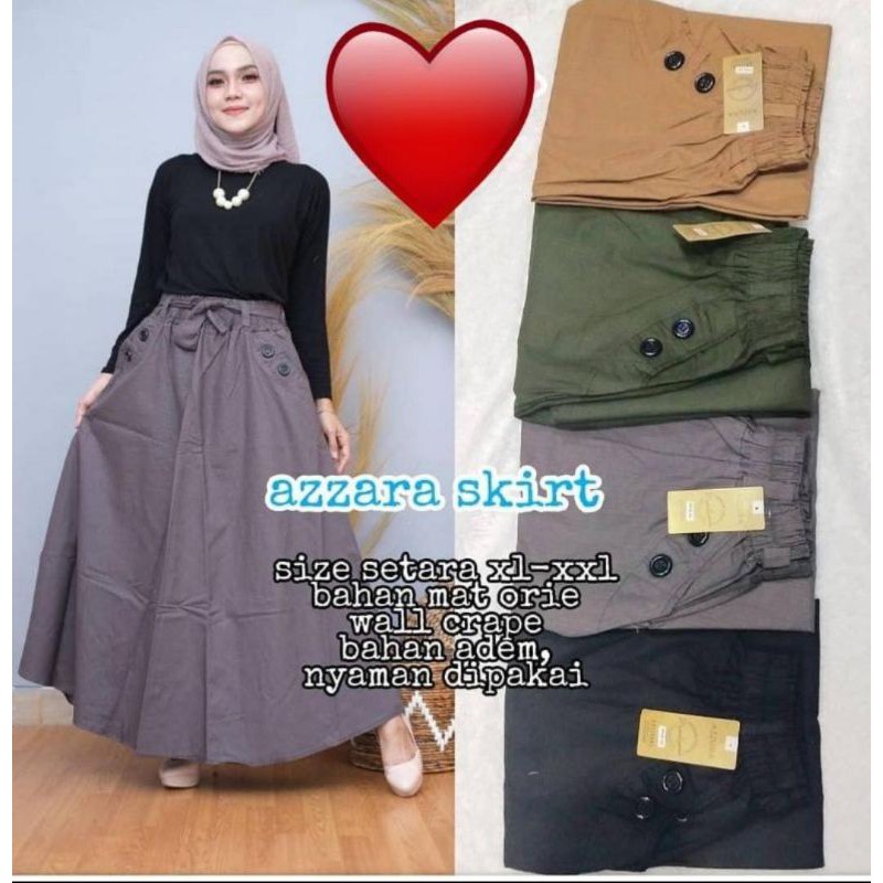 Rok payung Katun Panjang Dewasa Polos