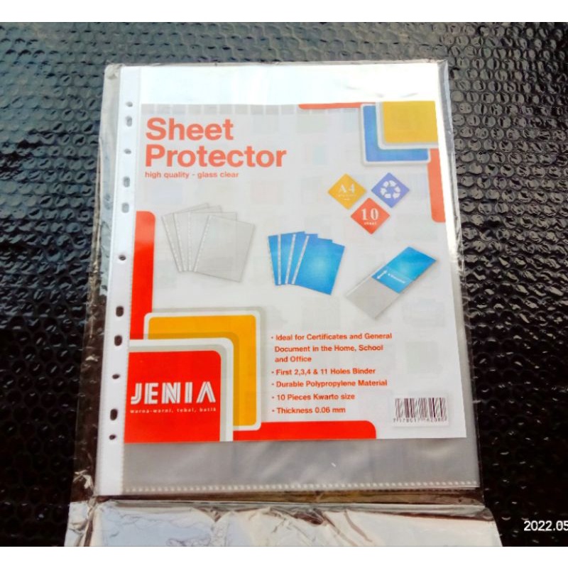 

Sheet protector A4 JENIA 10 lembar