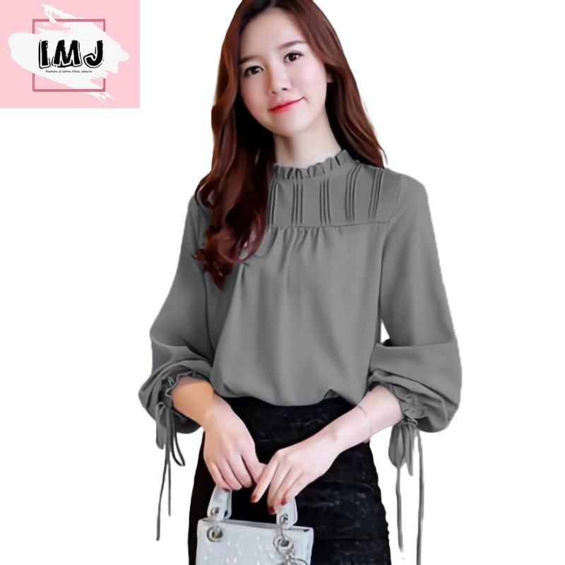 IMJ FRANDA baju  atasan  wanita terbaru blouse korean style 